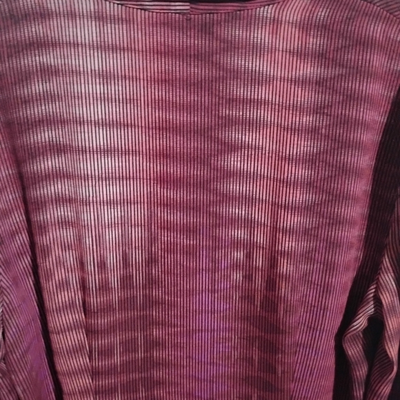 Worthington Blouse Womens Large Red & Black Stripe Button Up Tie at Neck L - Picture 5 of 8